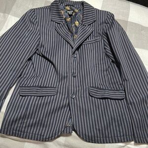 H&M Young Suit Jacket Navy Blue Stripes 13-14Y